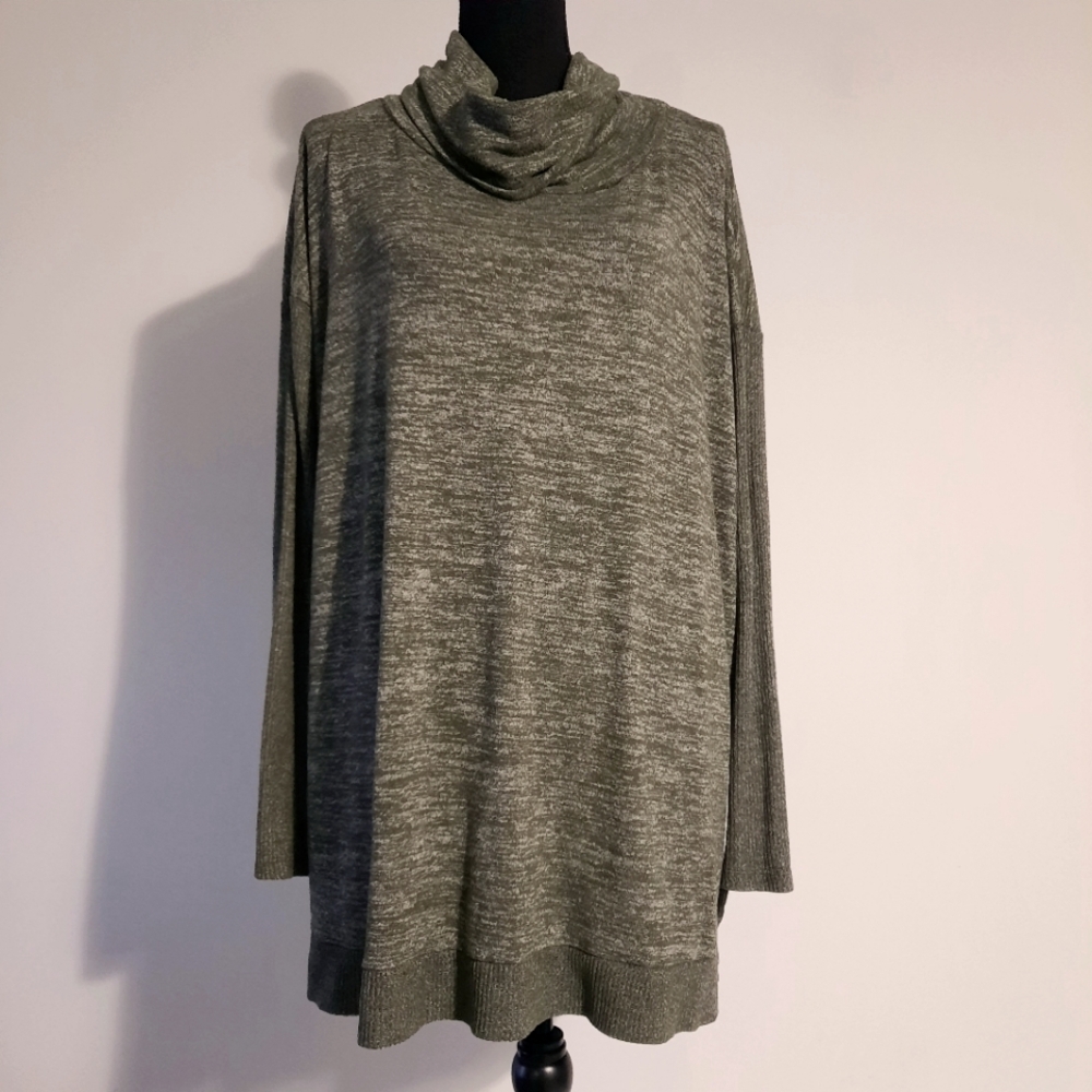 Olive green Cowl neck sweater Size 3X
